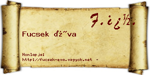 Fucsek Éva névjegykártya
